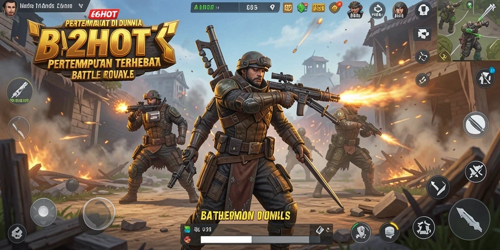 Gameplay seru dengan pertempuran intens di <strong>62HOT</strong> Battle Royale.