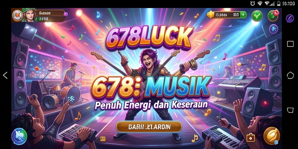 Screenshot 678LUCK menampilkan gameplay seru dalam permainan musik.
