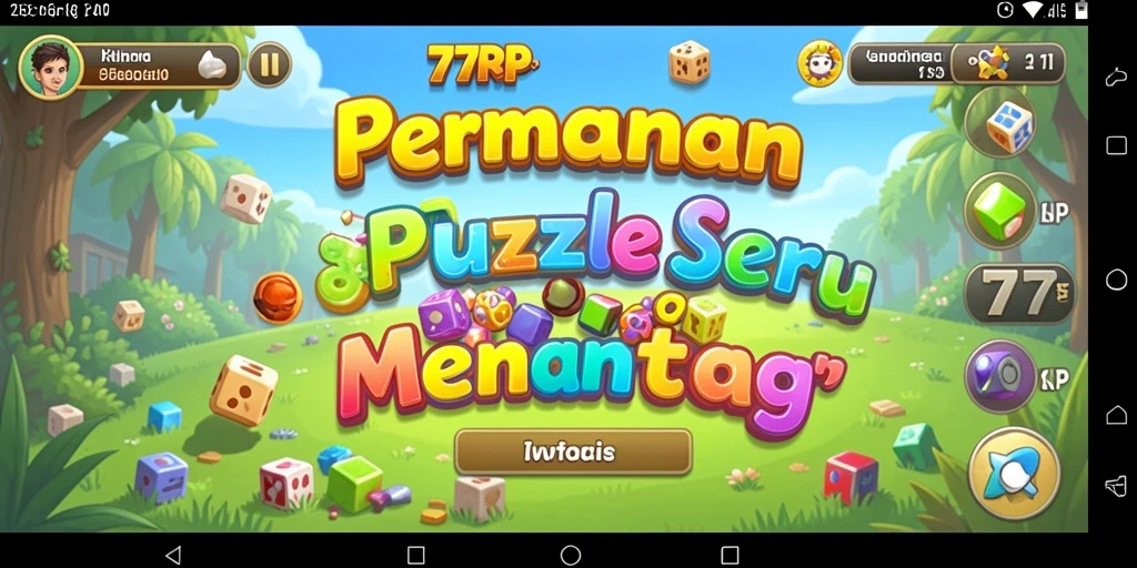Screenshot gameplay dari 77RP menampilkan tantangan Puzzle yang seru.