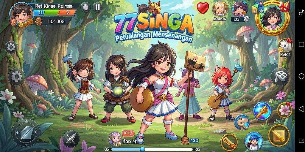 Gameplay seru dengan karakter anime yang ikonik.