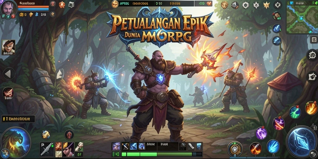 Tampilan gameplay menakjubkan dalam dunia MMORPG.
