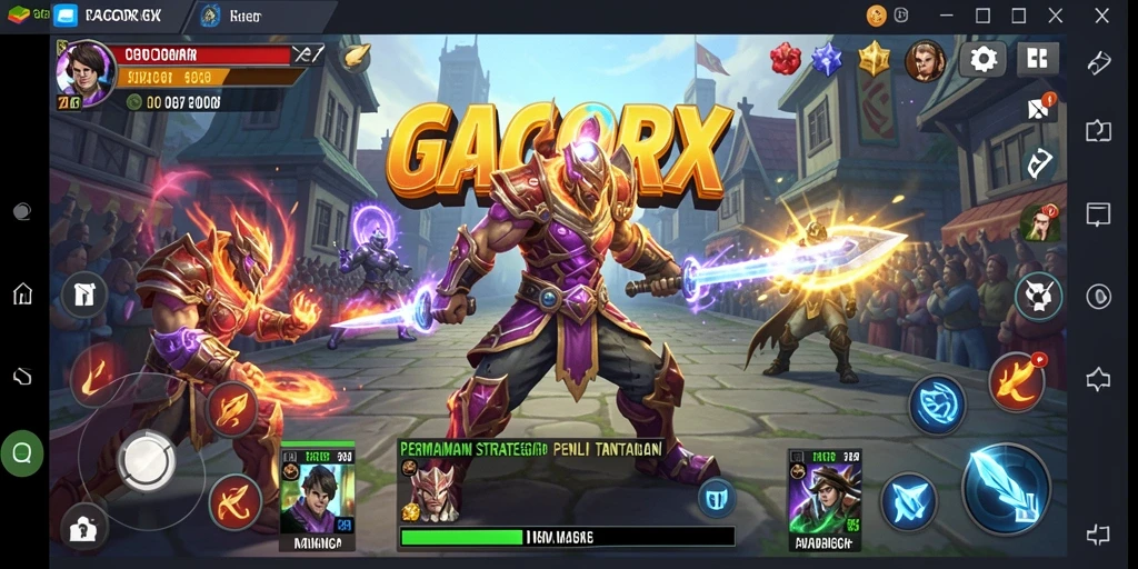 Tampilan gameplay GACORX yang menakjubkan dengan berbagai strategi.