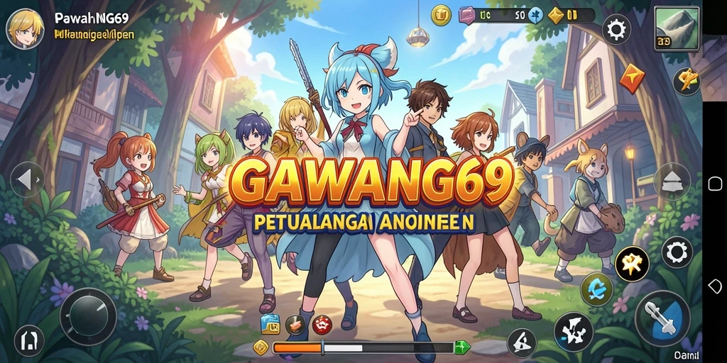 Tampilan gameplay GAWANG69 dengan karakter Anime yang memukau.