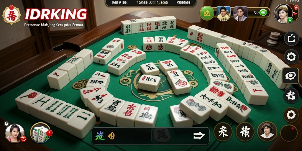 Screenshot IDRKING menampilkan gameplay Mahjong yang menarik dan seru.