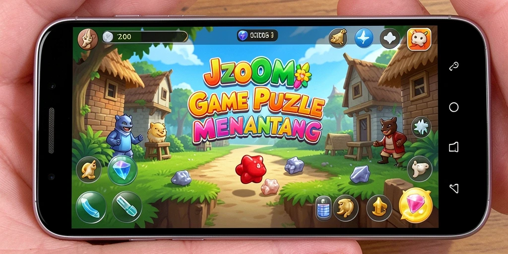 Tampilan gameplay J200M yang seru dan menantang dalam genre Puzzle.