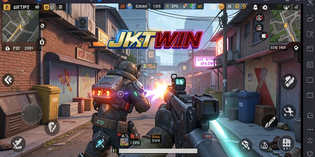 Tampilan gameplay JKTWIN yang mendebarkan dan penuh aksi.