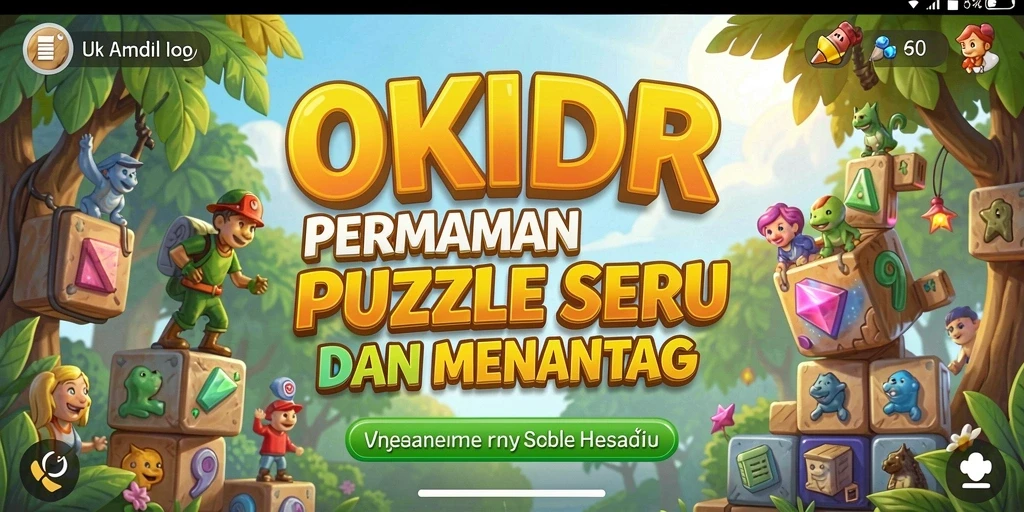 Tampilan gameplay OKIDR menampilkan teka-teki Puzzle yang menarik.