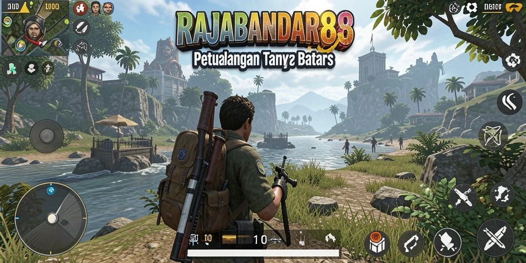 Screenshot gameplay RAJABANDAR88 menampilkan petualangan seru di dunia terbuka.