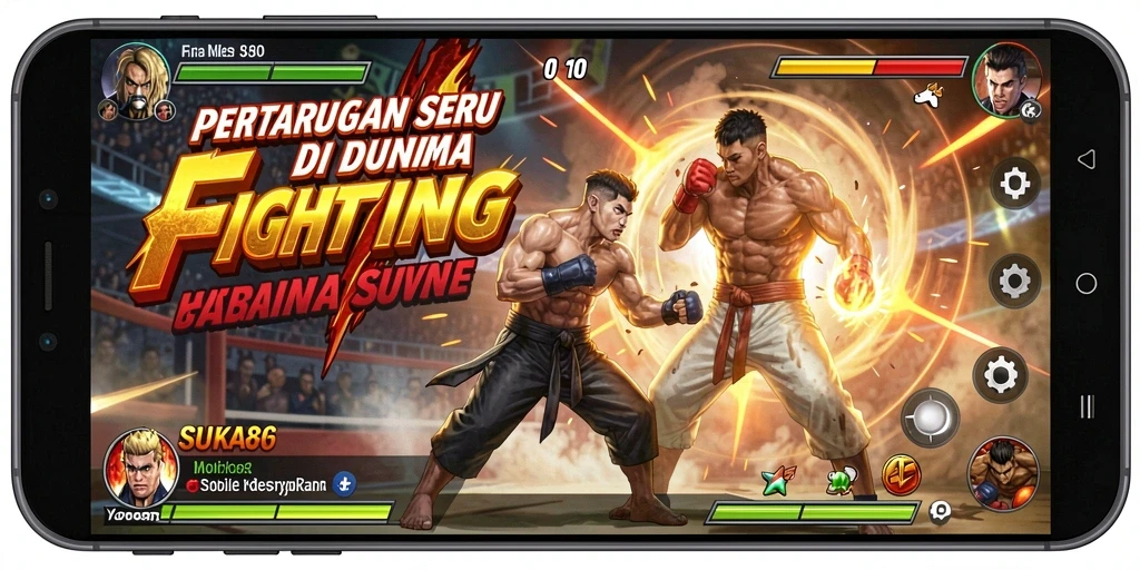 Tangkapan layar gameplay menampilkan aksi pertarungan seru dalam SUKA86.