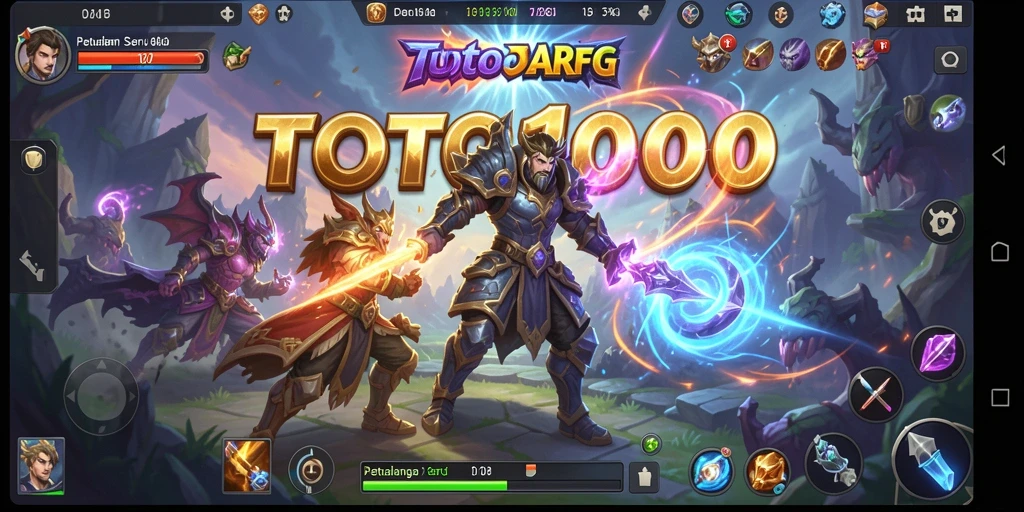 Tampilan gameplay ARPG yang mendebarkan di TOTO1000.