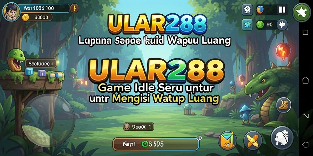 Tampilan gameplay ULAR288 yang menakjubkan saat karakter mengumpulkan sumber daya.
