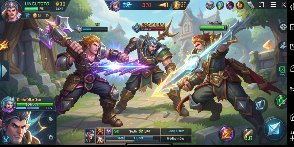 Tangkapan layar gameplay seru UNGUTOTO dalam aksi MOBA.