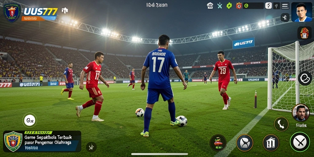 Tampilan gameplay UUS777 yang menegangkan dan seru dalam pertandingan sepakbola.